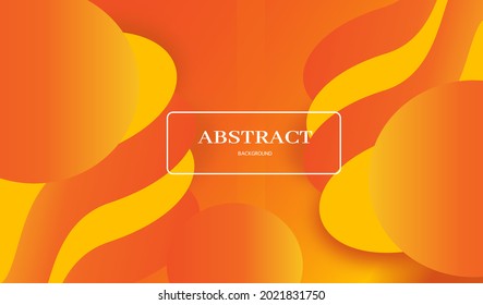 Minimal geometric background. Orange elements with fluid gradient. Dynamic shapes composition. Dynamic style banner design set with fluid orange gradient elements. Creative illustration for poster, 