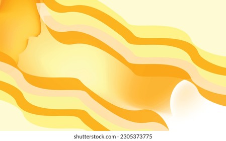Minimal geometric background. Orange elements with fluid gradient. Dynamic shapes composition. Eps10 vector