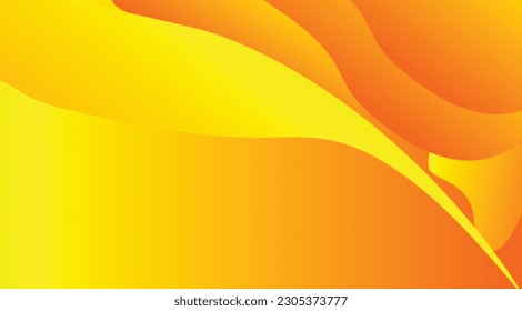 Minimal geometric background. Orange elements with fluid gradient. Dynamic shapes composition. Eps10 vector