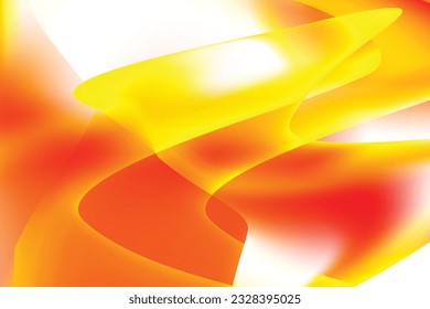 Minimal geometric background. Orange elements with fluid gradient. Dynamic shapes composition. Eps10 vector