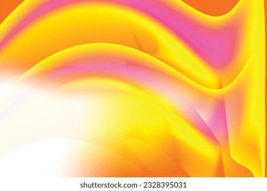Minimal geometric background. Orange elements with fluid gradient. Dynamic shapes composition. Eps10 vector
