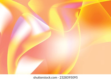 Minimal geometric background. Orange elements with fluid gradient. Dynamic shapes composition. Eps10 vector