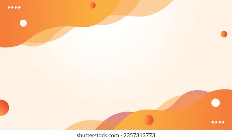 Minimal geometric background. Orange elements with fluid gradient. Dynamic shapes composition. Eps10 vector