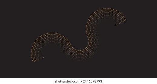 Minimal geometric background. Orange elements with fluid gradient. Dynamic shapes composition. Eps10 vector