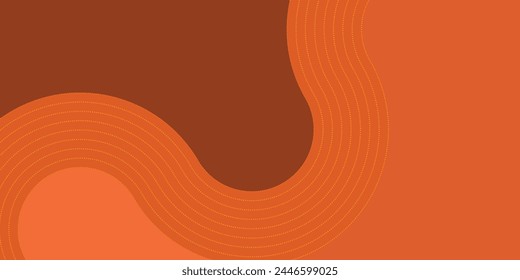 Minimal geometric background. Orange elements with fluid gradient. Dynamic shapes composition. Eps10 vector
