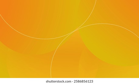 Minimal geometric background. Orange elements with fluid gradient. Dynamic shapes composition. Modern and futuristic design. Vector illustration