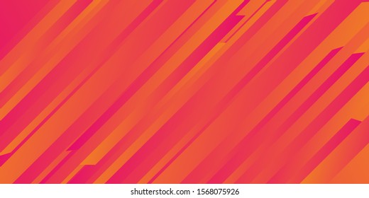 Minimal geometric background with pink and orange color shield. Dynamic shapes composition.