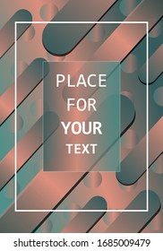 Minimal geometric background with place for your text. Dynamic composition of figures. Eps vector