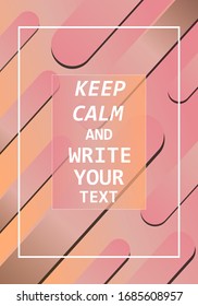 Minimal geometric background with place for your text. Dynamic composition of figures. Eps vector