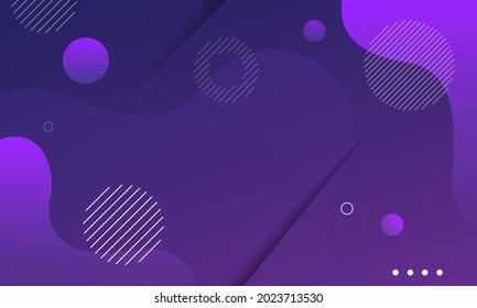 Minimal Geometric Background. Purple Elements With Fluid Gradient. Cool Background Design For Posters. Eps10 Vector