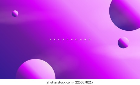 Minimal geometric background. Purple elements with fluid gradient. Dynamic shapes composition. Vector wallpaper.