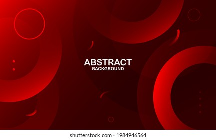 Minimal geometric background. Red elements with fluid gradient. Cool background design for posters. Eps10 vector