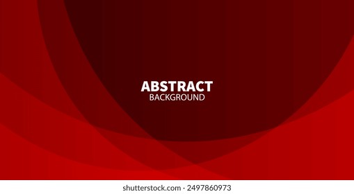 Minimal geometric background. Red elements with fluid gradient. Dynamic shapes composition.