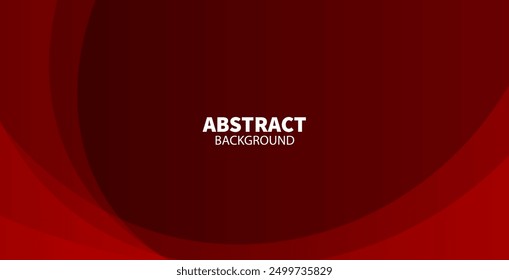 Minimal geometric background. Red elements with fluid gradient. Dynamic shapes composition.