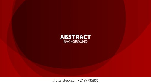 Minimal geometric background. Red elements with fluid gradient. Dynamic shapes composition.