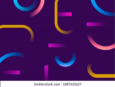 Minimal geometric background. Simple shapes with trendy gradients. 