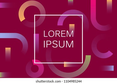 Minimal geometric background. Simple shapes with trendy gradients. Eps10 vector.
