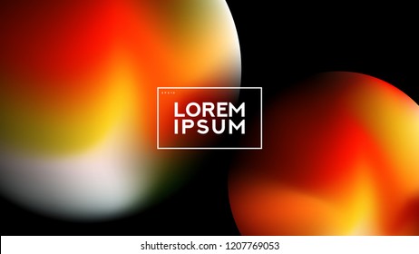 Minimal Geometric Background. Simple Shapes With Gradient Mesh. Futuristic Holographic Background With Gradient Mesh. Background Template for Brochure, Banner, Wallpaper and Poster.