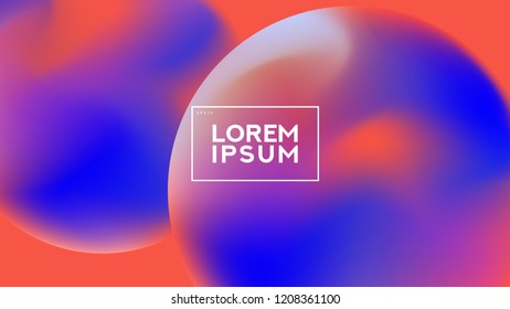 Minimal Geometric Background. Simple Shapes With Gradient Mesh. Futuristic Holographic Background With Gradient Mesh. Background Template For Brochure, Banner, Wallpaper and Poster.