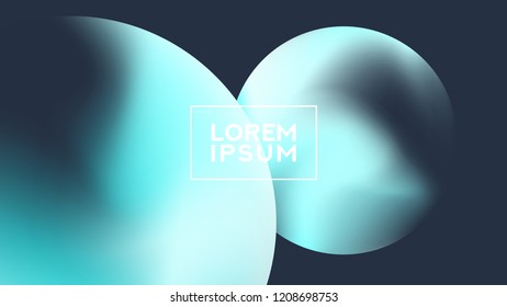 Minimal Geometric Background. Simple Shapes With Gradient Mesh. Futuristic Holographic Background With Gradient Mesh. Background Template For Brochure, Banner, Wallpaper and Poster.