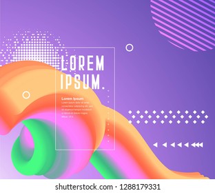 Minimal geometric background. Simple shapes with trendy gradients