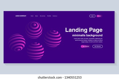 Minimal geometric background. Simple shapes with trendy gradients. website template for websites, or apps