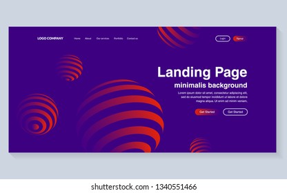 Minimal geometric background. Simple shapes with trendy gradients. website template for websites, or apps