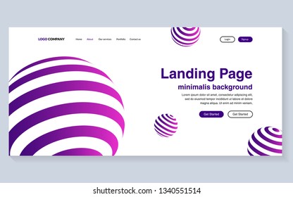 Minimal geometric background. Simple shapes with trendy gradients. website template for websites, or apps