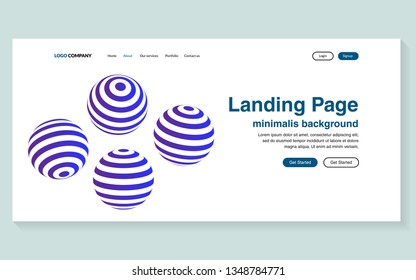 Minimal geometric background. Simple shapes with trendy gradients. website template for websites, or apps