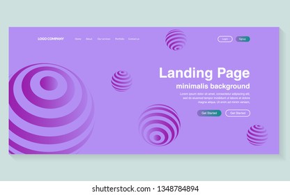 Minimal geometric background. Simple shapes with trendy gradients. website template for websites, or apps