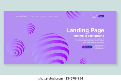 Minimal geometric background. Simple shapes with trendy gradients. website template for websites, or apps