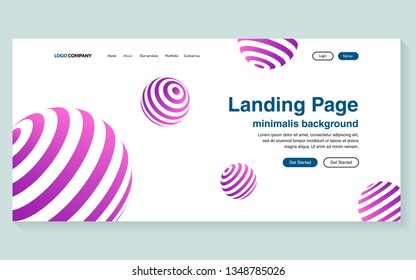 Minimal geometric background. Simple shapes with trendy gradients. website template for websites, or apps