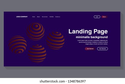 Minimal geometric background. Simple shapes with trendy gradients. website template for websites, or apps