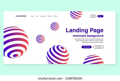 Minimal geometric background. Simple shapes with trendy gradients. website template for websites, or apps