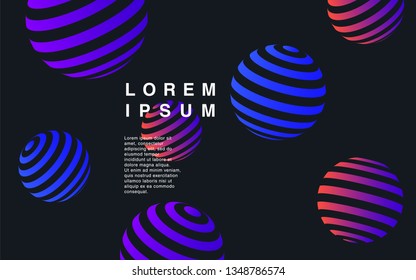 Minimal geometric background. Simple shapes with trendy gradients. website template for websites, or apps