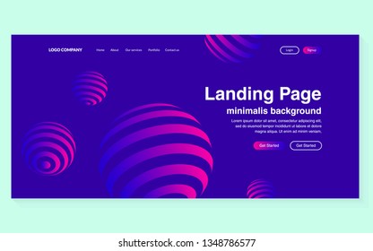 Minimal geometric background. Simple shapes with trendy gradients. website template for websites, or apps