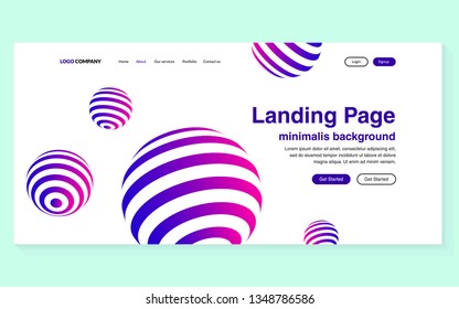 Minimal geometric background. Simple shapes with trendy gradients. website template for websites, or apps