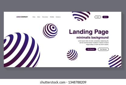 Minimal geometric background. Simple shapes with trendy gradients. website template for websites, or apps