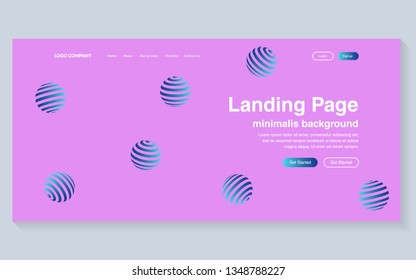 Minimal geometric background. Simple shapes with trendy gradients. website template for websites, or apps