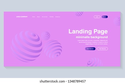 Minimal geometric background. Simple shapes with trendy gradients. website template for websites, or apps