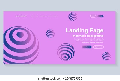 Minimal geometric background. Simple shapes with trendy gradients. website template for websites, or apps