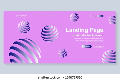 Minimal geometric background. Simple shapes with trendy gradients. website template for websites, or apps