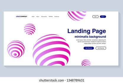 Minimal geometric background. Simple shapes with trendy gradients. website template for websites, or apps