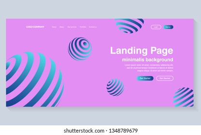 Minimal geometric background. Simple shapes with trendy gradients. website template for websites, or apps