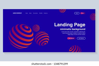 Minimal geometric background. Simple shapes with trendy gradients. website template for websites, or apps