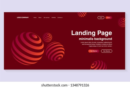Minimal geometric background. Simple shapes with trendy gradients. website template for websites, or apps