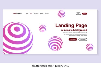 Minimal geometric background. Simple shapes with trendy gradients. website template for websites, or apps
