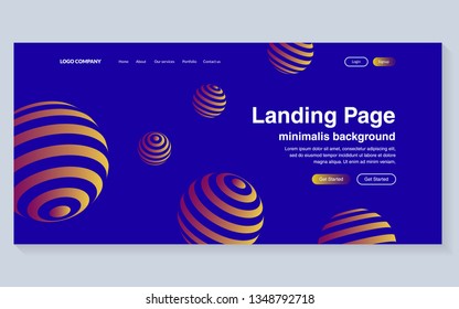 Minimal geometric background. Simple shapes with trendy gradients. website template for websites, or apps