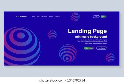 Minimal geometric background. Simple shapes with trendy gradients. website template for websites, or apps