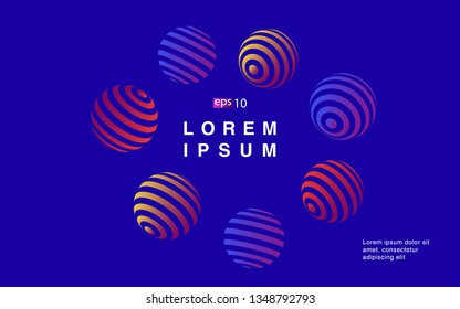 Minimal geometric background. Simple shapes with trendy gradients. website template for websites, or apps